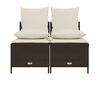 vidaXL Garden Sofa Set Brown and Cream White