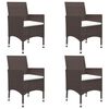 vidaXL Dining Set Brown, Cream