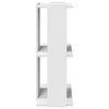 vidaXL Bookcase White Engineered Wood 23.6x11.8x31.5 in Bookcase