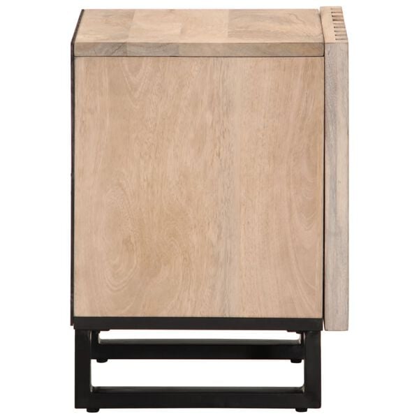vidaXL Bedside Cabinet Bleached Mango Wood