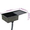 vidaXL Handmade Kitchen Sink Black Stainless Steel