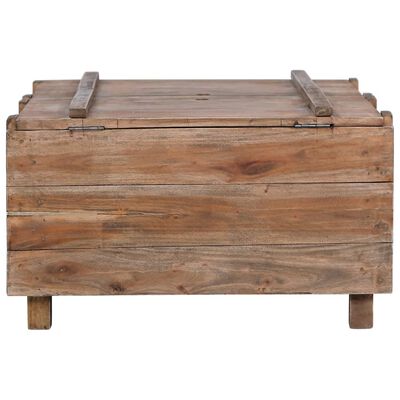 vidaXL Coffee Table 25.6"x25.6"x15" Solid Reclaimed Wood