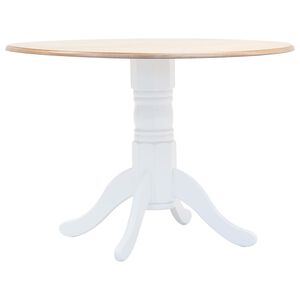 vidaXL Dining Table White and brown