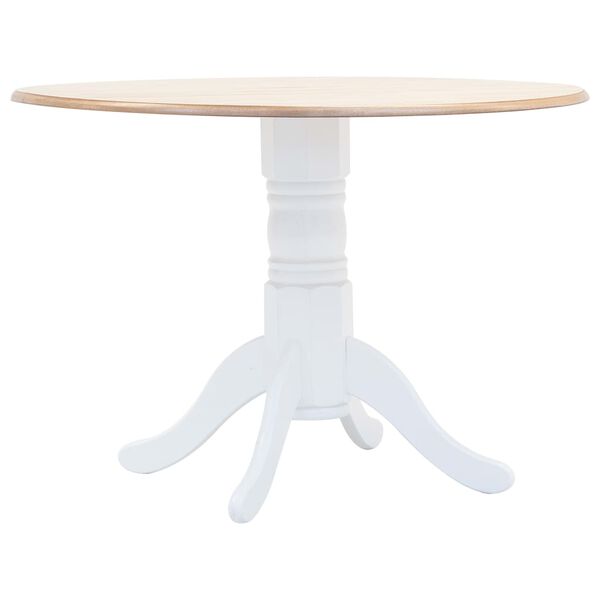 vidaXL Dining Table White and brown