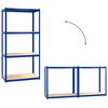 vidaXL 4-Layer Shelves 5 pcs Blue Steel&Engineered Wood