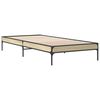vidaXL Bed Frame Sonoma Oak Engineered wood, Metal Twin Durable