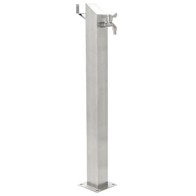 vidaXL Garden Water Column Stainless Steel Square 37.4"