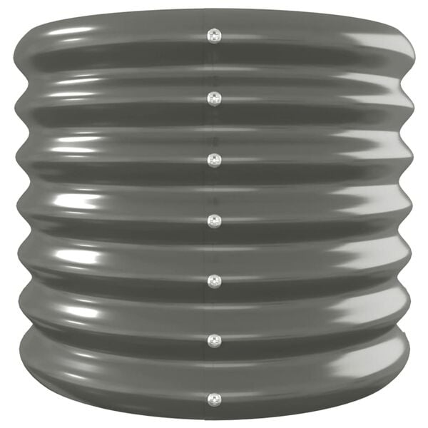 vidaXL Garden Raised Bed Grey Powder-coated steel Large