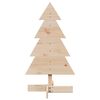 vidaXL Wooden Christmas Tree Natural Wood Solid Pine Wood Small