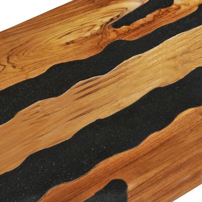 vidaXL Coffee Table 39.3"x19.6"x15.7" Solid Teak Wood and Lava Stone