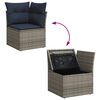 vidaXL 14 Piece Patio Sofa Set with Cushions Gray Poly Rattan