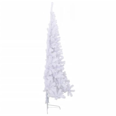 vidaXL Artificial Half Christmas Tree with Stand White 7 ft PVC