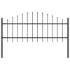vidaXL Garden Fence Grey 170 x 140 cm Powder-Coated Steel