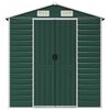 vidaXL Garden Shed Green Galvanized steel Large Garden Shed