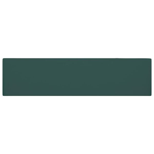 vidaXL Bathroom Sink with Overflow Ceramic Dark Green