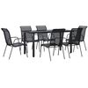 vidaXL Garden Dining Set Black, Anthracite