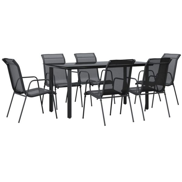 vidaXL Garden Dining Set Black, Anthracite