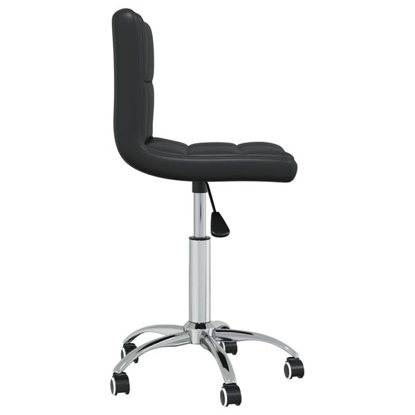 vidaXL Office Chair Black Faux leather, chromed steel Adjustable Swivel