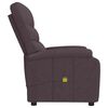 vidaXL Massage Recliner Dark Brown Fabric