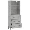 vidaXL Highboard Concrete Grey Engineered wood, metal Standard Highboard