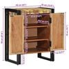 vidaXL Shoe Cabinet with Door Black 30 x 30 x 40 cm Solid Reclaim wood
