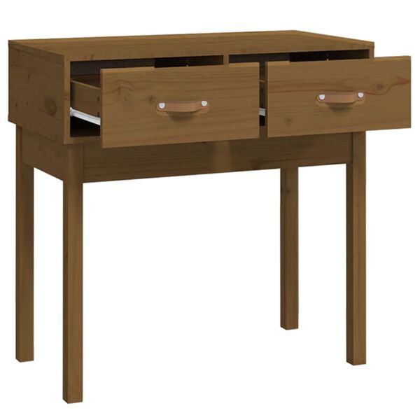 vidaXL Console Table Honey Brown Solid Pine Wood Medium Console Table
