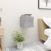 vidaXL Bedside Cabinet Set of 2 Concrete gray Engineered wood