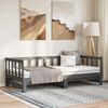 vidaXL Day Bed Grey Solid pinewood 2x Pull-Out Day Bed Rectangular
