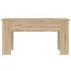vidaXL Coffee Table Sonoma oak Engineered wood Medium Height-Adjustable
