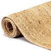 vidaXL Area Rug Natural Braided jute and cotton 31.5x63 in Durable