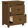 vidaXL Bedside Cabinet Honey Brown Solid Pine Wood 19.7x13.8x24.2 in