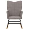 vidaXL Rocking Chair Taupe Polyester Standard Rocking Chair