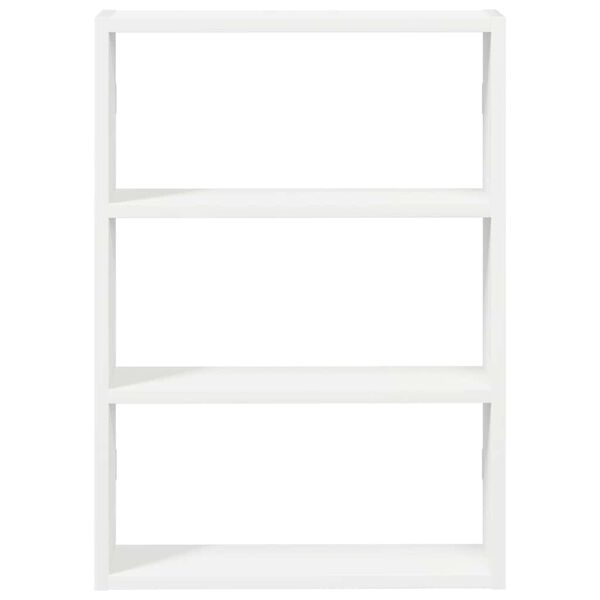 vidaXL Wall Shelf White Engineered wood 16.9 x 3.5 x 23.6 in Wall Shelf