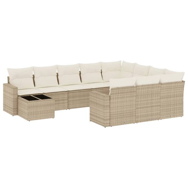 vidaXL Garden Sofa Set Beige