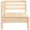 vidaXL Garden Sofa Natural Pine Solid Pine Wood Modular Garden Sofa