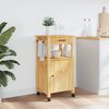 vidaXL Kitchen Trolley MONZA 18.9"x15.7"x34.8" Solid Wood Pine