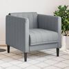 vidaXL Sofa Chair Light Grey Polyester, Plywood, Solid Wood Single