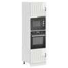 vidaXL Oven Cabinet Set of 2 Gloss White Engineered wood Compact