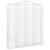 vidaXL Arched Gabion Baskets 3 pcs 78.7x11.8x220/240" Galvanised Iron