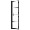 vidaXL Folding Shower Enclosure ESG 31.5"x55.1" Black