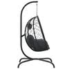 vidaXL Hanging Egg Chair Anthracite Poly Rattan, Powder-Coated Steel