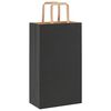 vidaXL Paper Bags 50 pcs with Handles Black 8.3x4.3x14.2"