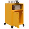 vidaXL Bedside Cabinet Set of 2 Mustard Yellow Cold-rolled Steel Medium
