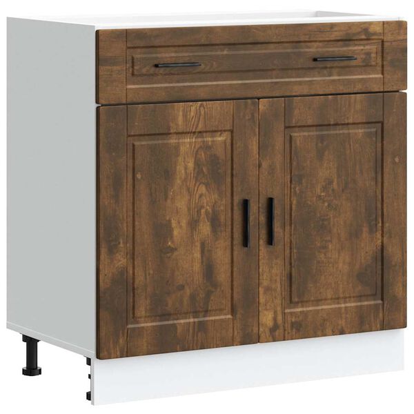 vidaXL Kitchen Base Cabinet Smoked Oak Engineered Wood Standard
