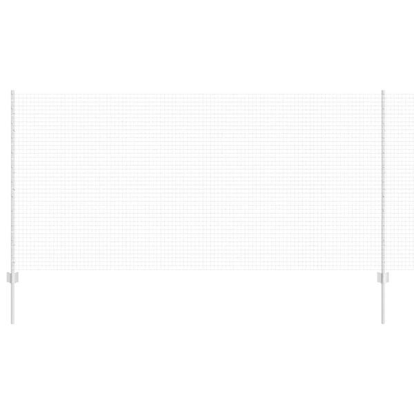 vidaXL Fence with Post Silver 3.94 x 82.02 ft Steel