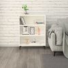 vidaXL Sideboard High Gloss White 27.4"x12.8"x35.4" Engineered Wood