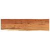 vidaXL Wall Shelf Natural wood Solid acacia wood 47.2x11.8x1.0 in