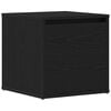 vidaXL Chest of Drawers with Drawer Black Oak 15.94 x 15.75 x 15.75 in