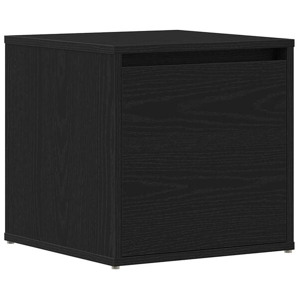 vidaXL Chest of Drawers with Drawer Black Oak 15.94 x 15.75 x 15.75 in