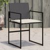 vidaXL Garden Chair Set of 4 Black, Cream White